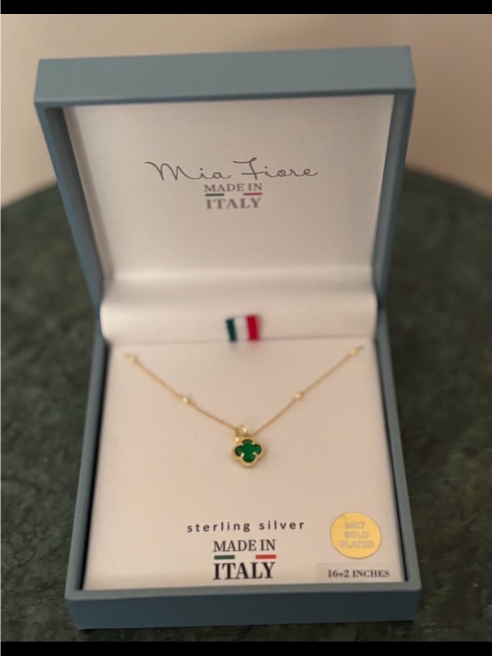 Mia Fiore 14K Gold Plated Sterling Silver Clover Necklace